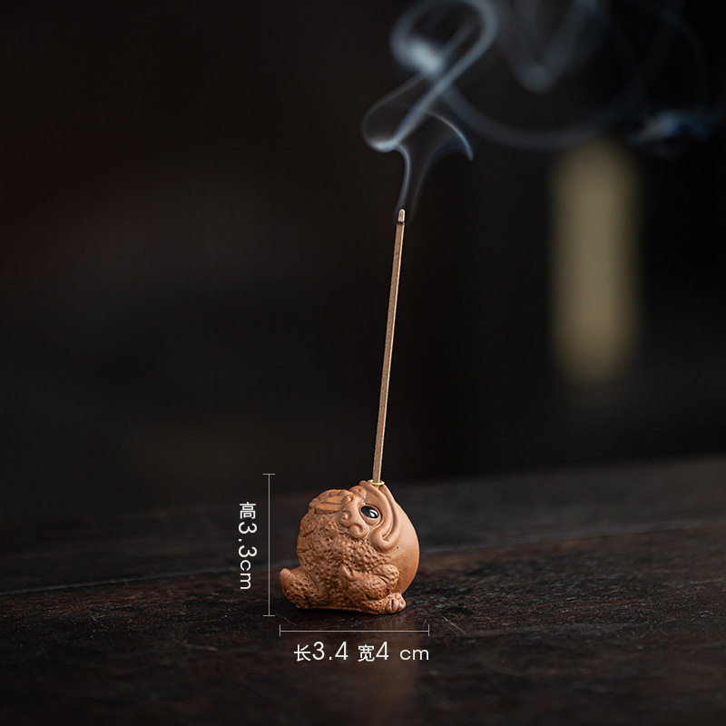 创意陶瓷可爱招财金蟾紫砂茶宠摆件香薰炉家用室内线香插香座香道,家居饰品,香托/香盘/香座/香插,淘宝优惠券,粉丝福利购,淘宝优惠卷