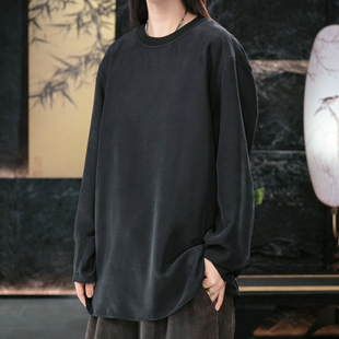 【再易】2025新款墨沉桑蚕丝男士卫衣上衣ZY0502S-F157