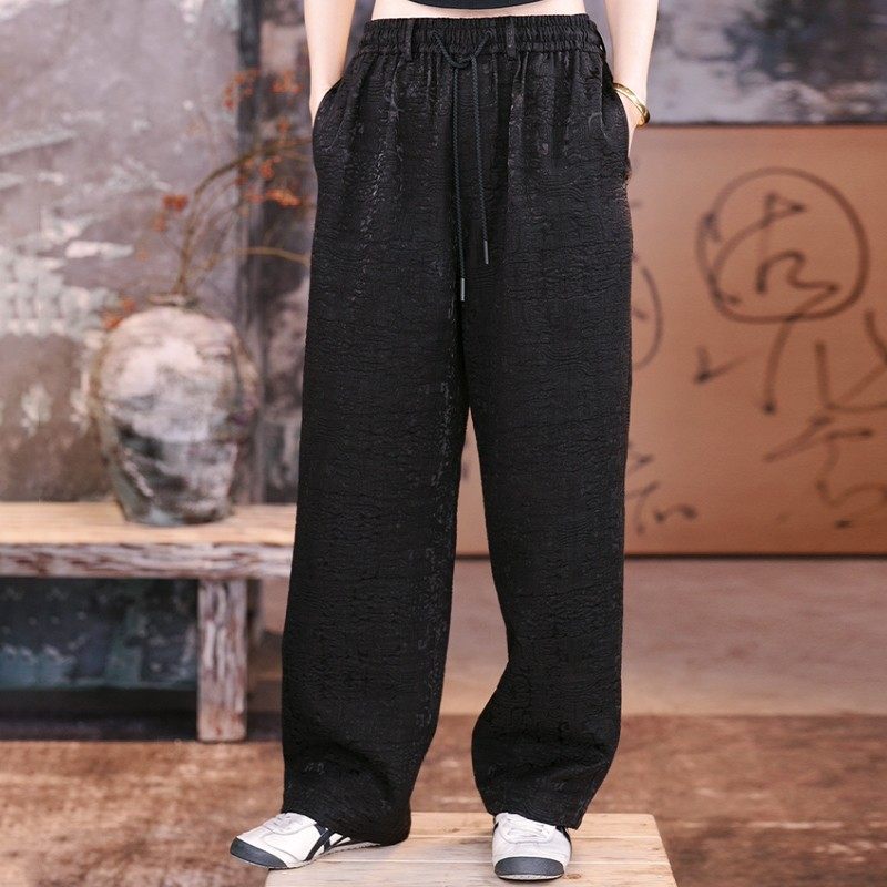 【再易】2026新款九紫饕餮锦油绸香云纱桑蚕丝直筒裤ZY0588K-F195,男装,其他民族服装,淘宝优惠券,粉丝福利购,淘宝优惠卷