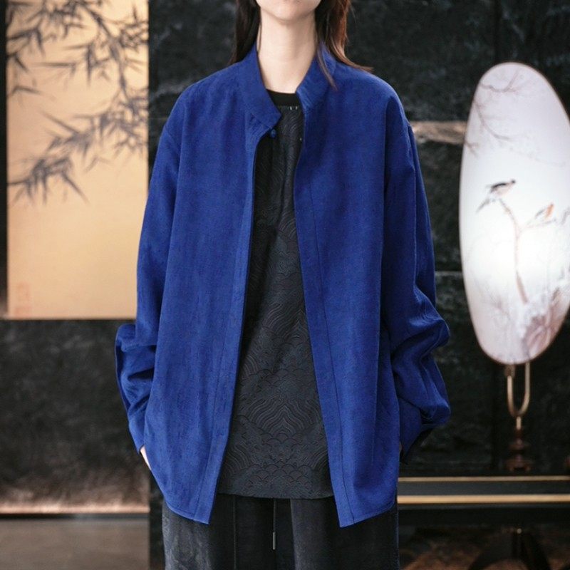【再易】2025新款青壑•柞蚕丝香云纱重工双穿衬衫上衣ZY0538S