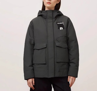 2026年秋冬新款灰色羽绒棉棉衣连帽外套加厚保暖棉衣棉服外套休闲