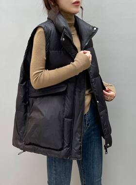秋冬新品羽绒棉背心气质保暖女