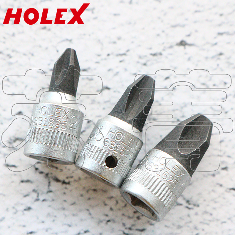 德国霍夫曼holex 十字套筒螺丝起子批头 1/4英寸 ph1-ph4 长25mm