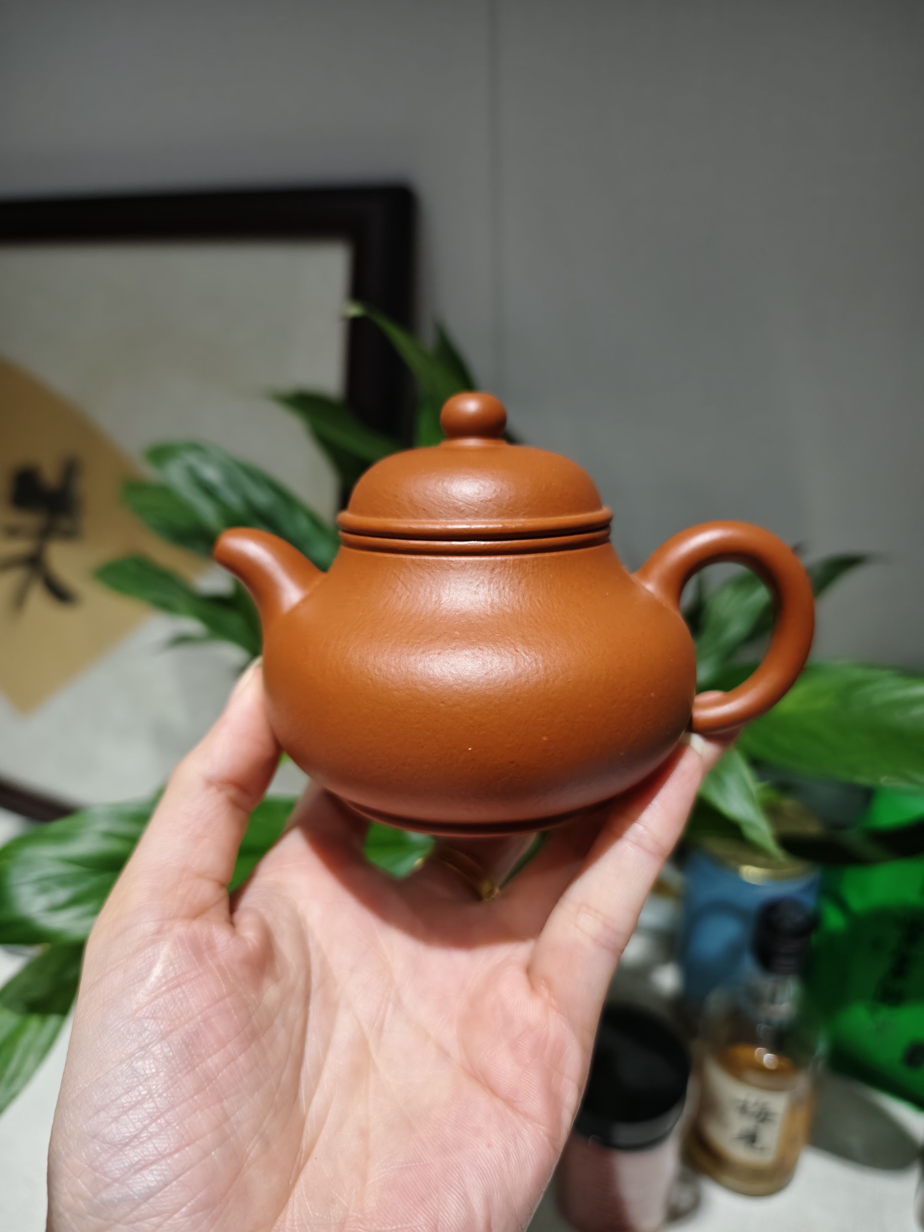 潘壶赵庄朱泥冯常琴老师全手工制作容量180cc宜兴紫砂壶品茶