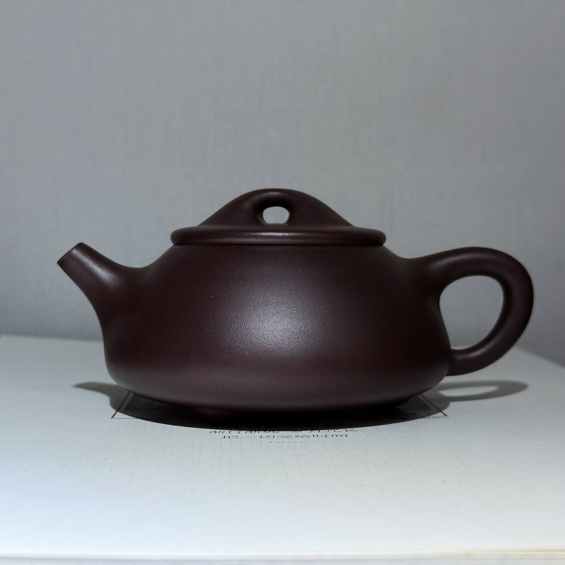 微瑕福利景舟石瓢壶实力派庄美容半手工制家藏老紫茄泥容量200cc