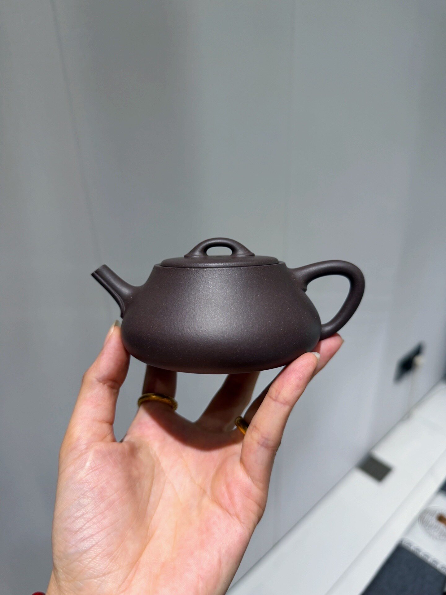 宜兴紫砂壶原矿天青泥业瓢实力派范晓丽全手工制容量180cc