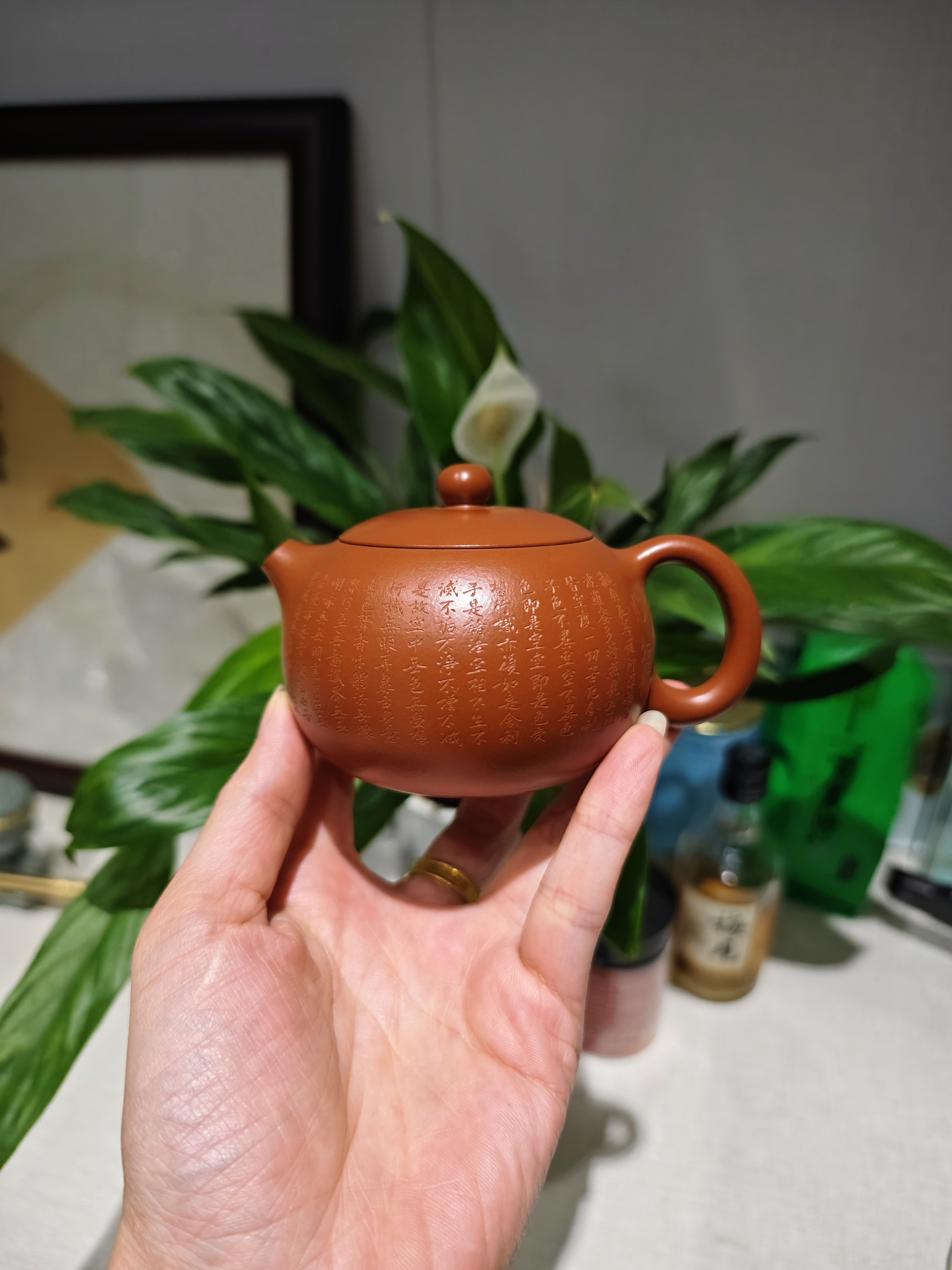 心经西施原矿小煤窑朱泥容量160cc顾玉华全手工制作宜兴紫砂