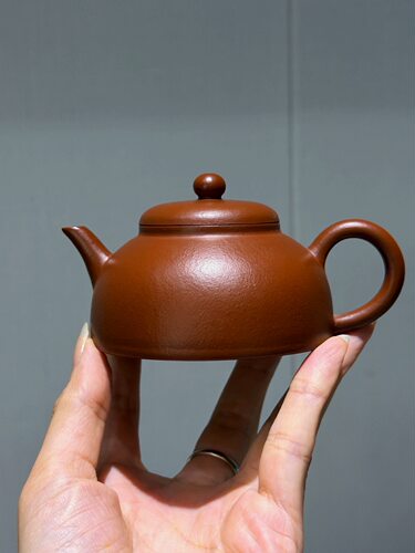 梨形壶小煤窑朱泥容量120cc全手工宜兴紫砂茶壶