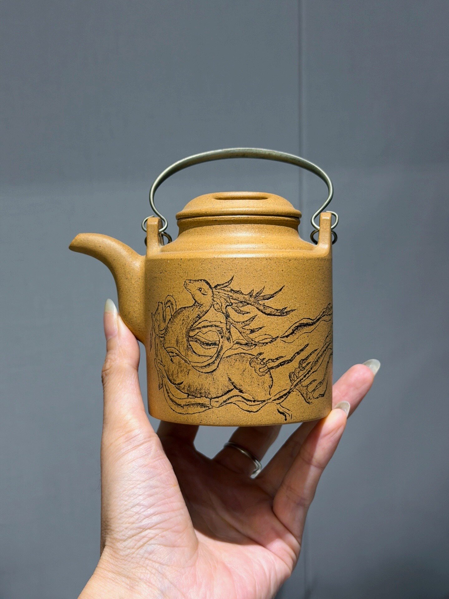 洋桶壶宜兴紫砂壶原矿黄金段泥容量260cc精品紫砂壶茶具