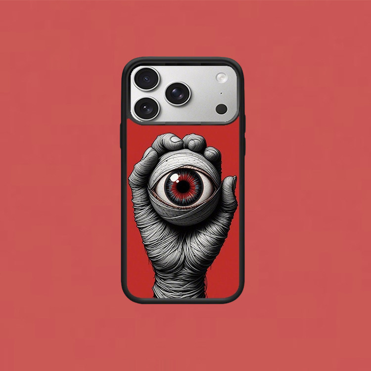 苹果17ProMaxTPU暗黑眼球防滑