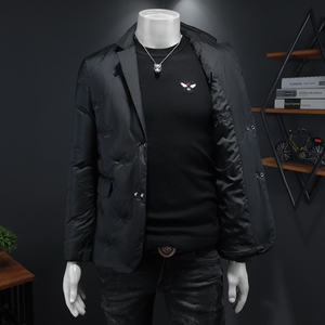 Y9590 P295 2024高端冬季90%白鸭绒刺绣西装领羽绒服 假模405图片