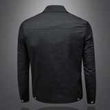 商标已注册2025年新款翻领休闲夹克JK88626P175镂空，男装夹克，钱塘6016-1(原3019)