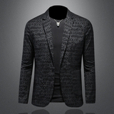 2024年新款高端植绒休闲小西装钱塘3019X6713P165镂空，男装西服套装，钱塘6016-1(原3019)