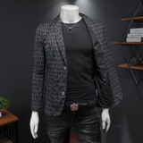 2026年新款高端休闲小西装钱塘3019X6696P160假模黑，男装西服套装，钱塘6016-1(原3019)