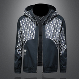 2026年新款连帽休闲夹克钱塘3019-JK9297P155镂空蓝，男装夹克，钱塘6016-1(原3019)