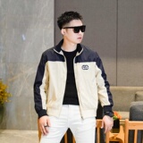商标已注册2025年新款印花拼接立领休闲夹克JK9262P140真模，男装夹克，钱塘6016-1(原3019)
