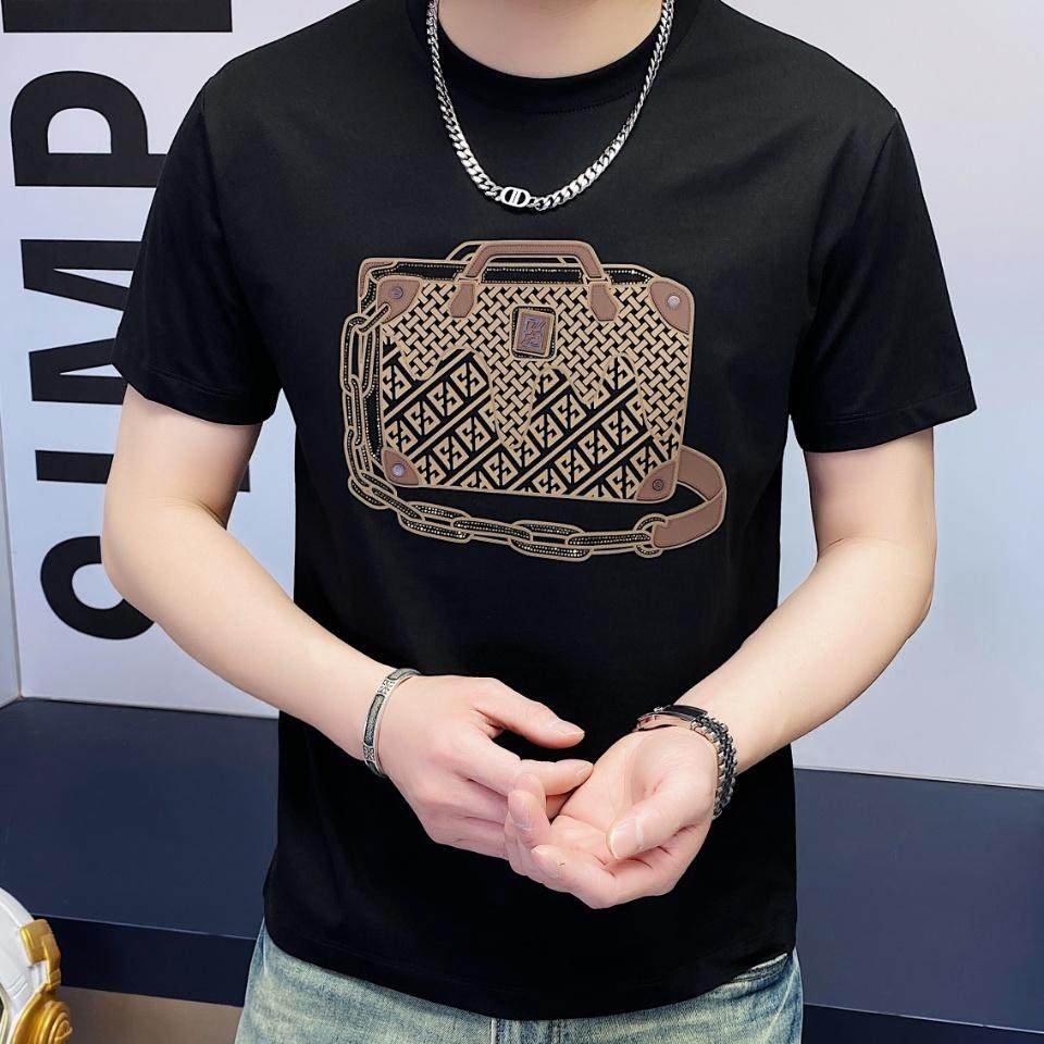 商标已注册2025年新款短袖T恤钱塘3019TX3010P75真模，男装T恤，钱塘6016-1(原3019)