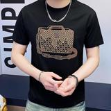 商标已注册2025年新款短袖T恤钱塘3019TX3010P75真模，男装T恤，钱塘6016-1(原3019)