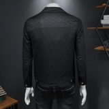 2025年新款提花翻领休闲夹克JK88603P175假模，男装夹克，钱塘6016-1(原3019)