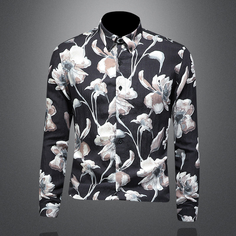 2026年新款长袖衬衫青春大码修身衬衣钱塘30199775P85镂空，男装衬衫，钱塘6016-1(原3019)