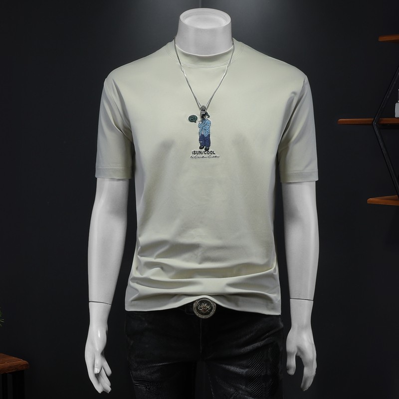 2025年新款微阔短袖T恤钱塘3019TX83019P65假模，男装T恤，钱塘6016-1(原3019)