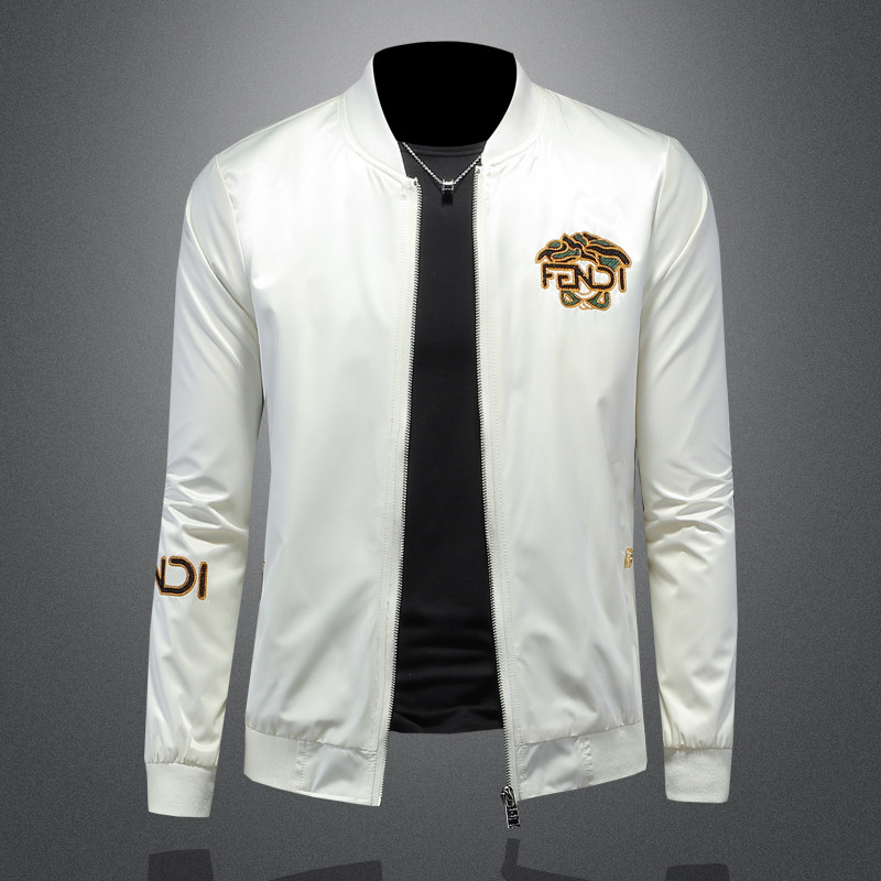 2026年新款印花立领休闲夹克钱塘3019-JK9042P175镂空白色，男装夹克，钱塘6016-1(原3019)