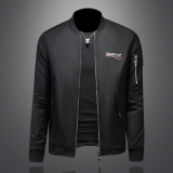 2026年新款刺绣棒球领休闲夹克钱塘3019-JK9070P145镂空黑色，男装夹克，钱塘6016-1(原3019)