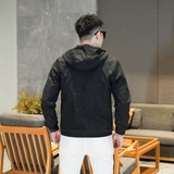 商标已注册2025年新款提花连帽休闲夹克3019-JK9278P155真模，男装夹克，钱塘6016-1(原3019)