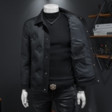 Y8989P3252025高端冬季90%白鸭绒翻领暗花羽绒服假模375，男装羽绒服，钱塘6016-1(原3019)