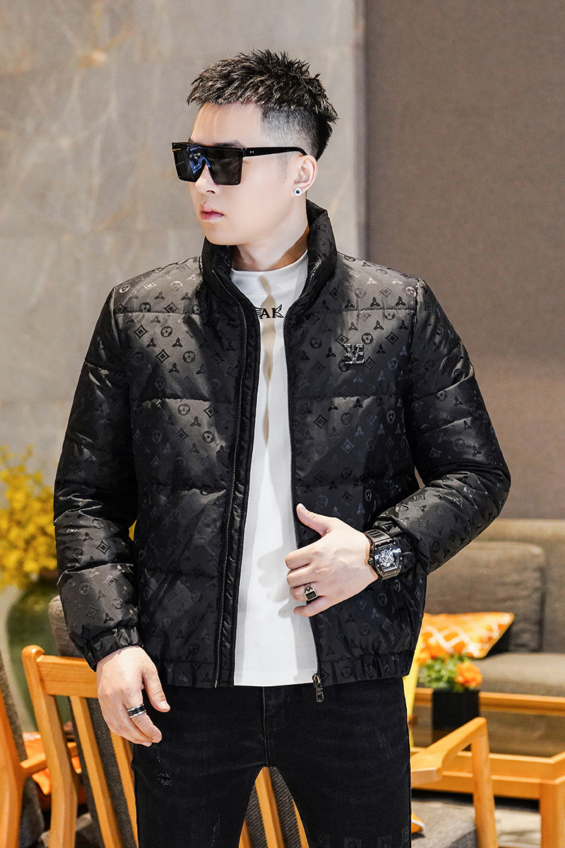 Y9817P3002025高端冬季90%白鸭绒提花立领羽绒服真模335,男装羽绒服,钱塘6016-1(原3019)