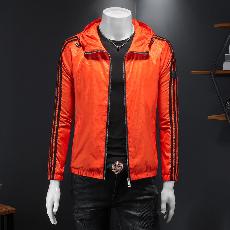 2026年新款男士韩版修身连帽夹克钱塘3019FSY9059P160假模橘，男装防晒衣，钱塘6016-1(原3019)