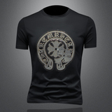 2025年新款短袖T恤钱塘3019TX3012P75镂空，男装T恤，钱塘6016-1(原3019)