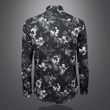 2026年新款长袖衬衫青春大码修身衬衣钱塘30199776P85镂空，男装衬衫，钱塘6016-1(原3019)