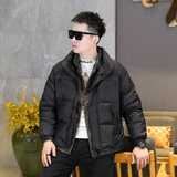 Y061P3402024高端冬季90%白鸭绒亮面立领羽绒服黑色真模，男装羽绒服，钱塘6016-1(原3019)