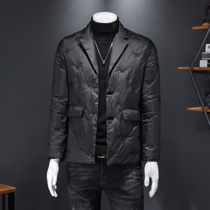 2023年西装领白鸭绒羽绒服 钱塘3019 Y19851 P290 假模 有大货,男装羽绒服,钱塘6016-1(原3019)