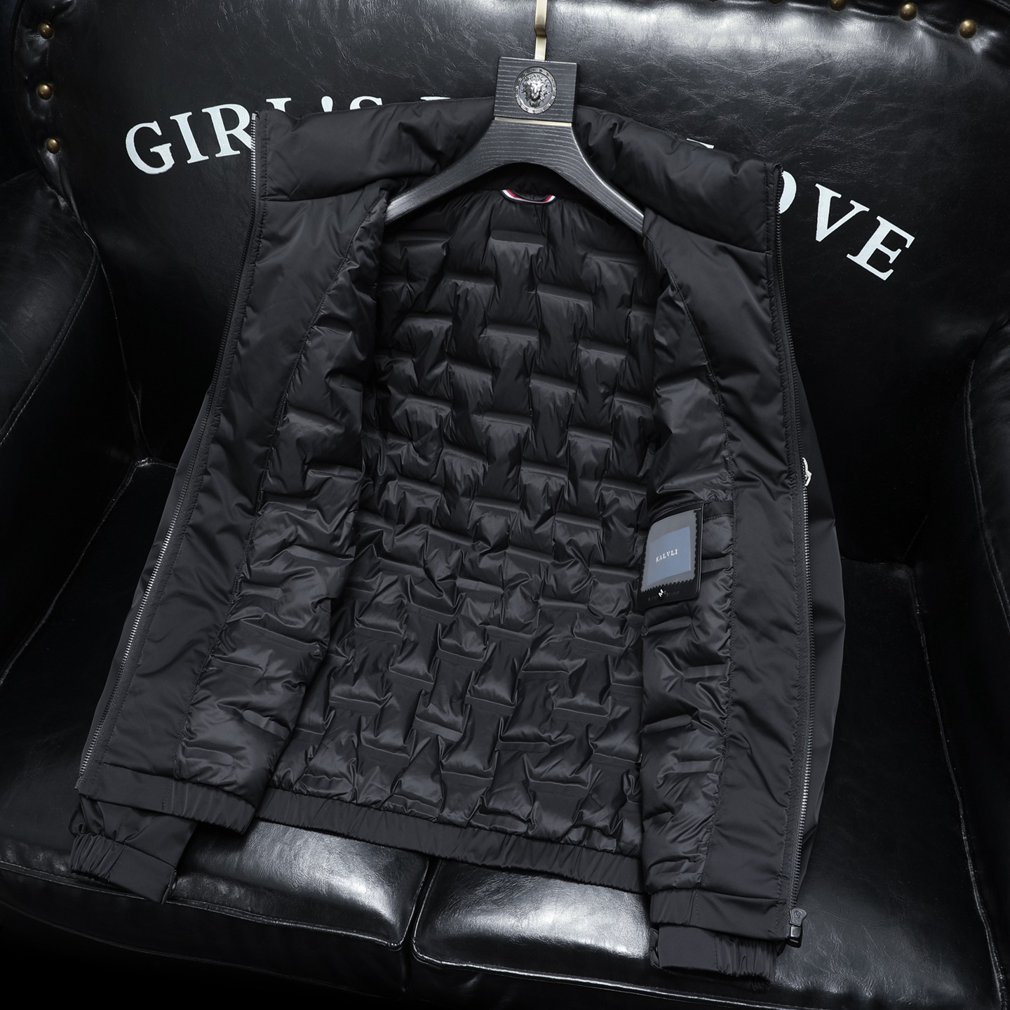 Y9806P2902025高端冬季90%白鸭绒印花立领羽绒服沙发325，男装羽绒服，钱塘6016-1(原3019)