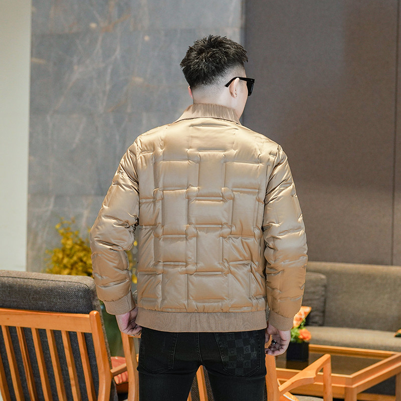 Y9828P3102025高端冬季90%白鸭绒暗花针织领羽绒服真355,男装羽绒服,钱塘6016-1(原3019)