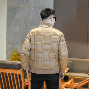 Y9828 P310 2025高端冬季90%白鸭绒暗花针织领羽绒服 真 355图片