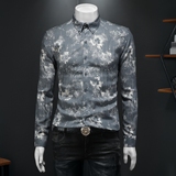 2026年新款长袖衬衫青春大码修身衬衣钱塘30199776P85假模，男装衬衫，钱塘6016-1(原3019)