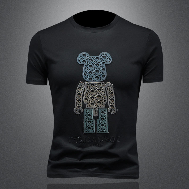 2025年新款短袖T恤钱塘3019TX3058P75镂空，男装T恤，钱塘6016-1(原3019)