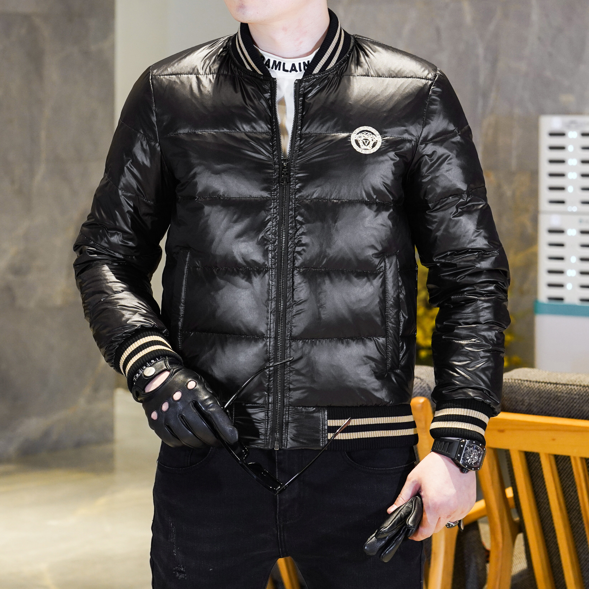 Y9971P2902026年高品质百分之90白鸭绒立领羽绒服QT3019真模,男装羽绒服,钱塘6016-1(原3019)