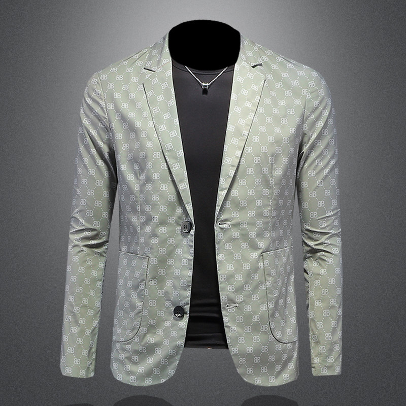 2026年新款高端休闲小西装钱塘3019X6697P160镂空卡，男装西服套装，钱塘6016-1(原3019)