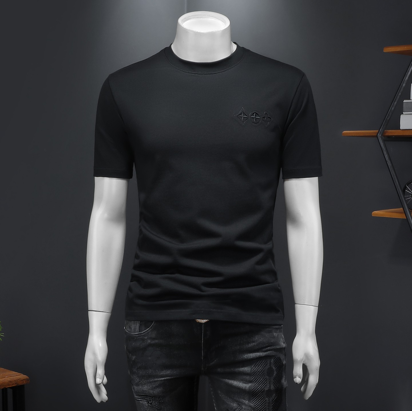 2026年新款微阔短袖T恤钱塘3019TX3080P75假模商标已注册，男装T恤，钱塘6016-1(原3019)