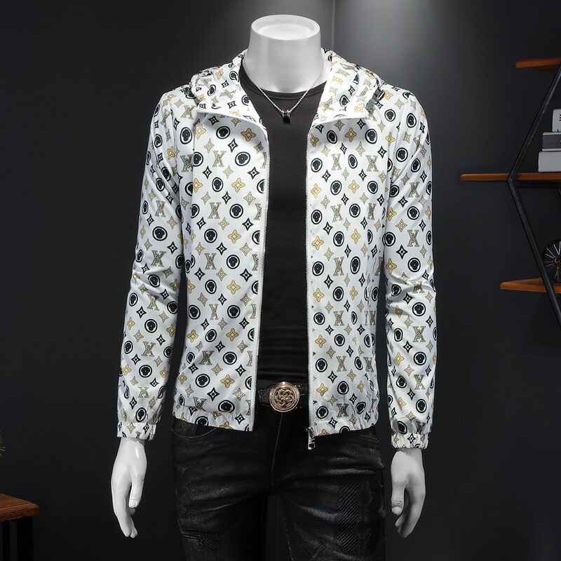 2026年新款男士韩版修身连帽夹克钱塘3019FSY9061P150假模白，男装防晒衣，钱塘6016-1(原3019)