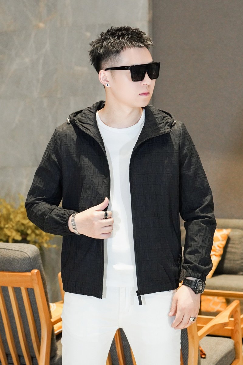 商标已注册2025年新款提花连帽休闲夹克3019-JK9278P155真模,男装夹克,钱塘6016-1(原3019)