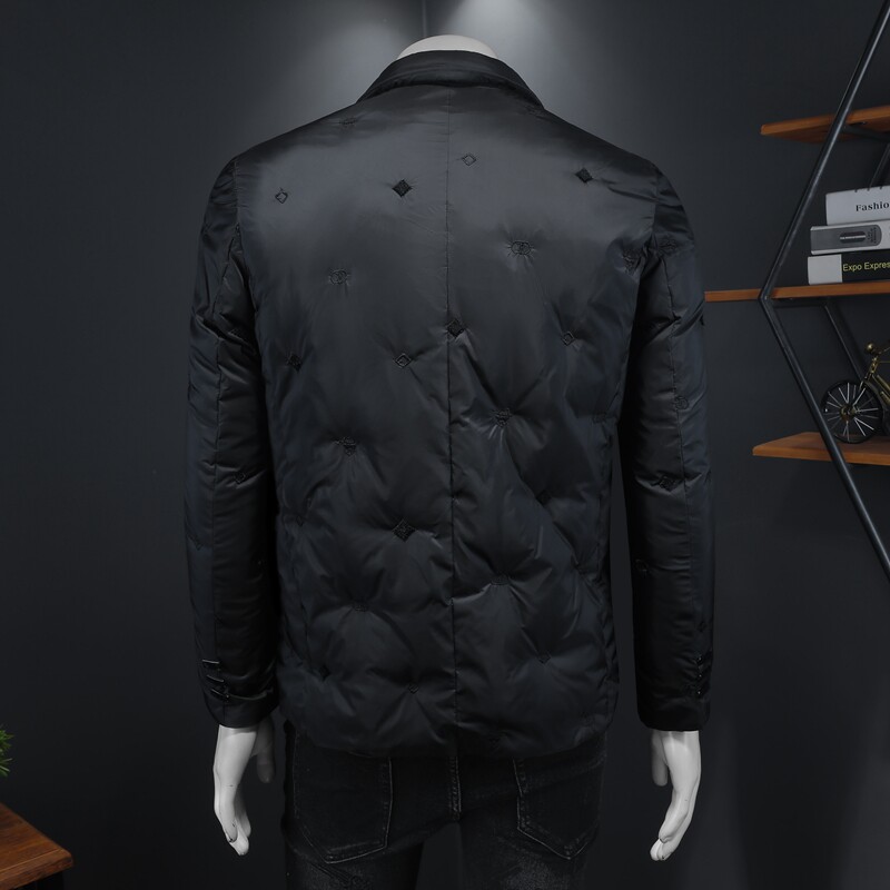 Y9590P2952024高端冬季90%白鸭绒刺绣西装领羽绒服假模405,男装西服套装,钱塘6016-1(原3019)