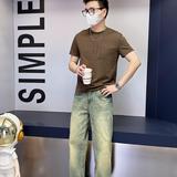 商标已注册2025年新款短袖T恤钱塘3019TX3011P70真模，男装T恤，钱塘6016-1(原3019)