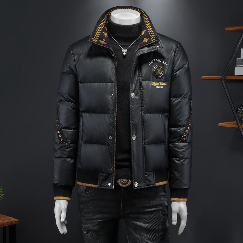 Y9575P3352024高端冬季90%白鸭绒亮面立领羽绒服假模385，男装羽绒服，钱塘6016-1(原3019)