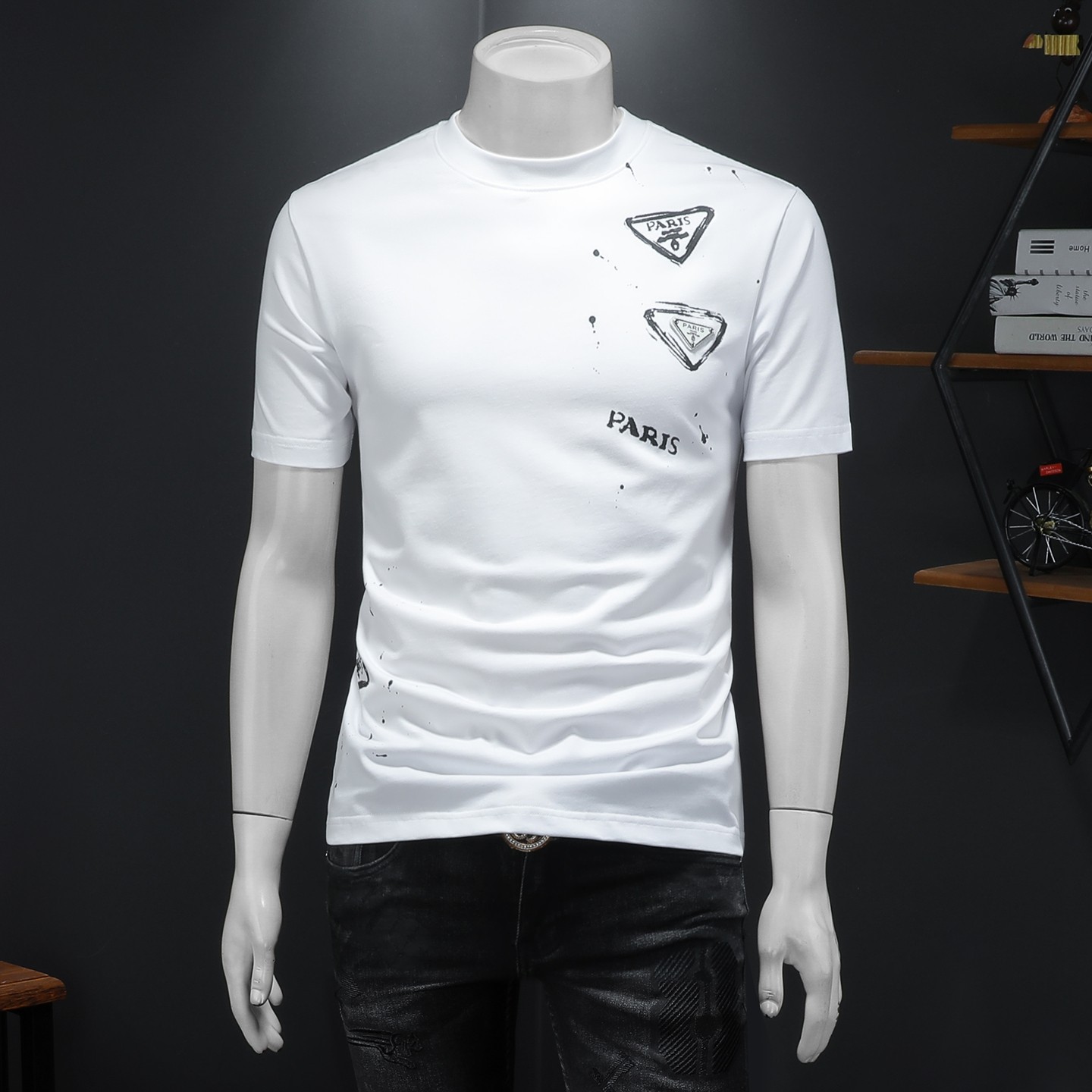 2026年新款微阔短袖T恤钱塘3019TX3099P75假模，男装T恤，钱塘6016-1(原3019)