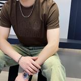 商标已注册2025年新款短袖T恤钱塘3019TX3011P70真模，男装T恤，钱塘6016-1(原3019)